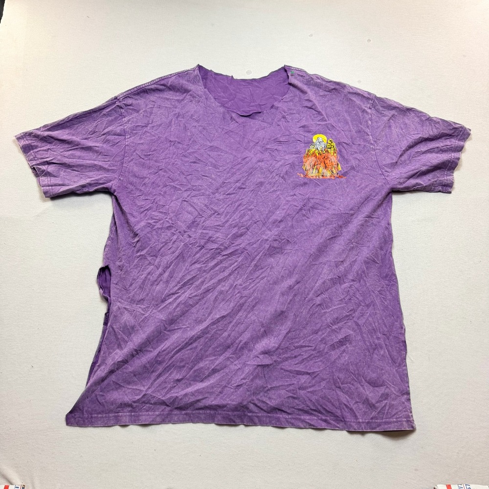 Unbranded Graphic Tee Women Extra Large Purple Excellent Daniel 3 Mineral Wash